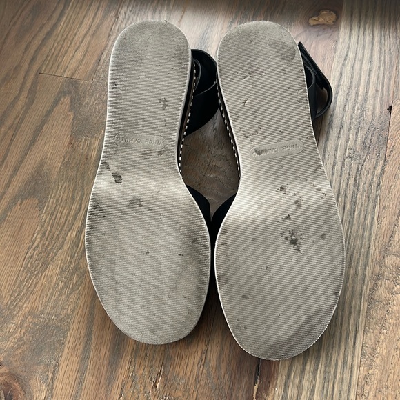 Vince Camuto Marieno black wide ankle strap leather espadrilles SZ 8.5 - Picture 10 of 11